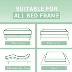 Twin Mattress 8 Inch Green Tea Memory Foam Mattress CertiPUR-US Certified, Cooling Gel Bed Mattress In A Box Fiberglass Free, Kids Mattress For Bunk Bed, 38"×75" -Delta Children Shop 41uZaeByHHL