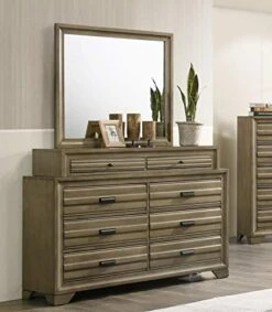 Loiret Wood Storage Platform Queen Bedroom Set With Dresser, Mirror, Two Nightstands, Chest, Light Gray -Delta Children Shop 41udA3AjQqL