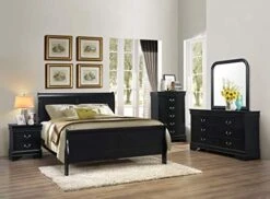 Classic Louis Philippe Styling Black 5Pc Queen Bedroom Set(Q/D/M/N/C) -Delta Children Shop 41vZTHstbL. AC 1