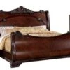 Of America Clairmonte 3-Piece Baroque Style Sleigh Bed Set With Nightstand And Chest, Queen, Brown Cherry Finish 2 Of America Clairmonte 3-Piece Baroque Style Sleigh Bed Set With Nightstand And Chest, Queen, Brown Cherry Finish -Delta Children Shop 41vflU6aToL