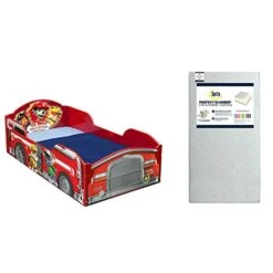 Delta Children Wood Toddler Bed, Nick Jr. PAW Patrol + Serta Perfect Slumber Dual Sided Recycled Fiber Core Toddler Mattress (Bundle) -Delta Children Shop 41wHRy9bybL 1