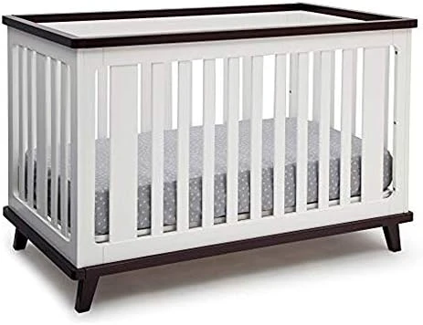 Delta Children Ava 3-in-1 Convertible Baby Crib, Greenguard Gold Certified, White/Black Espresso 8 Delta Children Ava 3-in-1 Convertible Baby Crib, Greenguard Gold Certified, White/Black Espresso - Image 6