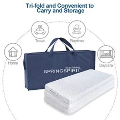 Waterproof Pack And Play Mattress Topper 38" X 26" Foldable Style, Breathable Soft Bamboo Portable Trifold Playard Mattress Topper, Baby Foam Playpen Mattresses For Boys Girls -Delta Children Shop 41x35UJvQZL