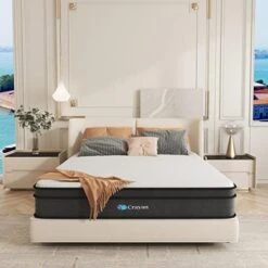 Queen Mattress, Memory Foam Mattress Queen Size, 10 Inch Hybrid Mattress In A Box With Individual Pocket Spring For Motion Isolation & Silent Sleep, CertiPUR-US, 100 Nights Trial -Delta Children Shop 41xK2KSsOZL. AC 1