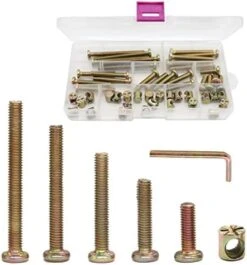 M6 Baby Crib Bolts Replacement Kit, CSeao 50pcs M6x30mm/ 40mm/ 50mm/ 60mm/ 70mm Zinc Plated Socket Cap Screw Kit For Chairs Bunkbed Cot Furniture -Delta Children Shop 41xYQUiac2L. AC