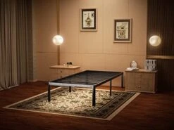 16 Inch Metal Platform Bed Frame / 3,500 Lbs Heavy Duty Steel Slat Easy Assembly Mattress Foundation/Noise Free/Box Spring Replacement, Queen -Delta Children Shop 41xyOLfaqL. AC 1