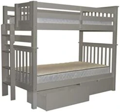Tall Bunk Beds Twin Over Twin Mission Style With End Ladder And 2 Under Bed Drawers, White 18 Tall Bunk Beds Twin Over Twin Mission Style With End Ladder And 2 Under Bed Drawers, White -Delta Children Shop 41y4cw5D8mL. AC