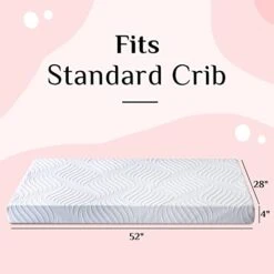 Hcore Baby Crib Mattress & Toddler Bed Mattress - GREENGUARD Gold And CertiPUR-US Certified, Breathable And Waterproof Cover, 10 Year Warranty, 4”Fiber Core Support, White 10 Hcore Baby Crib Mattress & Toddler Bed Mattress - GREENGUARD Gold And CertiPUR-US Certified, Breathable And Waterproof Cover, 10 Year Warranty, 4”Fiber Core Support, White -Delta Children Shop 41ycXAsnHmL