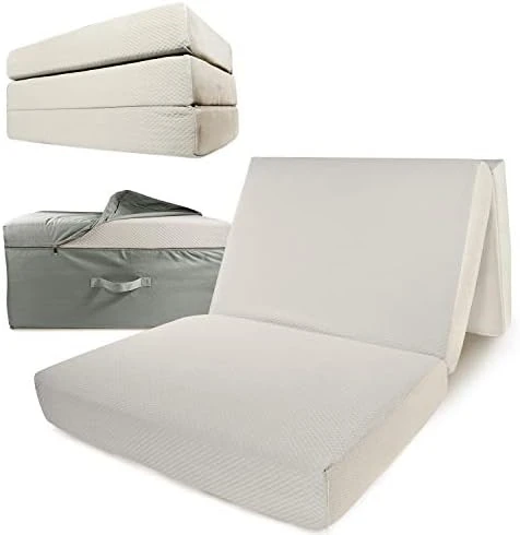 Portable Mattress - Folding Memory Foam Guest Fold Up Bed W/Case | Tri-Fold (6 Inch) Travel Away Floor, Futon & Camp Cot Topper For Fast Trifold Foldable (Fold-Up & Fold-Out) Sleep Comfort (Twin) 8 Portable Mattress - Folding Memory Foam Guest Fold Up Bed W/Case | Tri-Fold (6 Inch) Travel Away Floor, Futon & Camp Cot Topper For Fast Trifold Foldable (Fold-Up & Fold-Out) Sleep Comfort (Twin) - Image 6