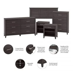 Somerset Headboard, Dressers And Nightstands Bedroom Set, Full/Queen, Storm Gray 11 Somerset Headboard, Dressers And Nightstands Bedroom Set, Full/Queen, Storm Gray -Delta Children Shop 41z2ZDbuBUL