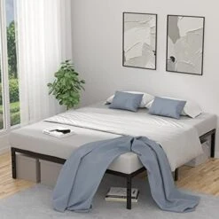 14 Inch Queen Size Platform Bed Frame Reinforced Mattress Foundation Support Heavy Duty Bedframes No Box Spring Need With Storage -Delta Children Shop 41z4FXID9nL. AC 1