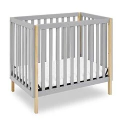 Delta Children Gio Mini Crib With 2.75" Mattress Included, Bianca White/Natural -Delta Children Shop 41zDuxFk7L