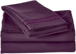 1800 Series Egyptian Quality Super Soft Wrinkle Resistant & Fade Resistant Beautiful Design On Pillowcases 4-Piece Sheet Set, Deep Pocket Up To 16inch, Full White -Delta Children Shop 41zF3FXeDOL. AC