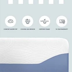 14 Inch Supreme Gel Memory Foam Mattress, Cooling Gel Infusion, Premium Fabric Cover, Queen 21 14 Inch Supreme Gel Memory Foam Mattress, Cooling Gel Infusion, Premium Fabric Cover, Queen -Delta Children Shop 41zHZFQI2hL 1