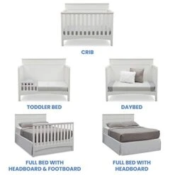 Delta Children Fancy 4-in-1 Convertible Baby Crib - Greenguard Gold Certified, Bianca White -Delta Children Shop 41zdu3GoeGL