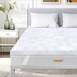 3 Inch Mattress Topper Queen - Cool Gel Memory Foam Mattress Topper Extra Firm Bed Topper With Bamboo Cover, Hard Mattress Topper For Back Pain Relief, CertiPUR-US Certified -Delta Children Shop 510 MneBtYL. AC
