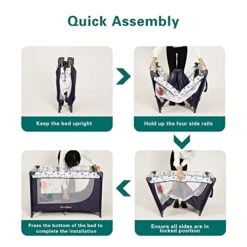 Pamo Babe Portable Crib Baby Playpen With Mattress And Carry Bag (Blue) 14 Pamo Babe Portable Crib Baby Playpen With Mattress And Carry Bag (Blue) -Delta Children Shop 511Cz7p4dvL