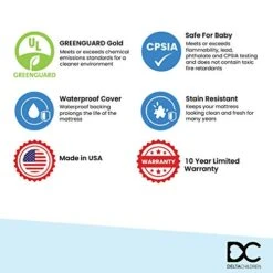 Delta Children Twinkle Stars 4" Mini Crib Mattress,Firm -Delta Children Shop 511GmomjluL