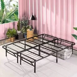 INUS SmartBase Heavy Duty Mattress Foundation / 14 Inch Metal Platform Bed Frame / No Box Spring Needed / Sturdy Steel Frame / Underbed Storage, Queen -Delta Children Shop 511H2iSr vL. AC 2