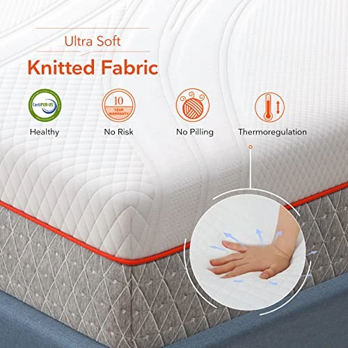 King Mattress, 12 Inch King Memory Foam Mattress, Double Sides Flippable King Bed Mattress In A Box, Gel Infused And Perforated Foam For Cool Sleep And Pressure Relief 6 King Mattress, 12 Inch King Memory Foam Mattress, Double Sides Flippable King Bed Mattress In A Box, Gel Infused And Perforated Foam For Cool Sleep And Pressure Relief - Image 4