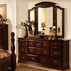 OPATHOME Tuscan Colonial Style Dark Pine Finish 6-Piece Queen Size Bedroom Set -Delta Children Shop 5159eRYKW6L