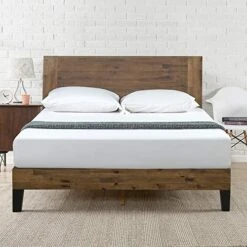 Tonja Platform Bed, Brown, Full & 13 Inch Euro Top Pocket Spring Hybrid Mattress/Pressure Relief/Pocket Innersprings For Motion Isolation/Bed-in-a-Box, Full,White -Delta Children Shop 515JSJahvvL