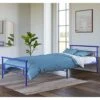 Seattle Metal Twin Size Bed With Slats And Headboard By BK Furniture, Perfect For Bedrooms, Dorms And Day Cares (Blue) -Delta Children Shop 515K4TEYxtL