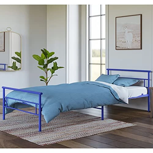 Seattle Metal Twin Size Bed With Slats And Headboard By BK Furniture, Perfect For Bedrooms, Dorms And Day Cares (Blue) 3 Seattle Metal Twin Size Bed With Slats And Headboard By BK Furniture, Perfect For Bedrooms, Dorms And Day Cares (Blue)