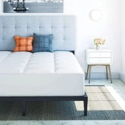 Ypoallergenic Mattress Cover- Overstuffed - Deep Pocket - Goose Down Alternative Pillow Top Mattress Topper Full - 54" W X 75" L