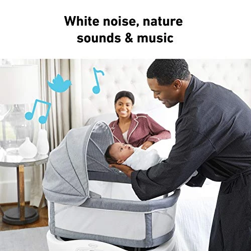 Graco Sense2Snooze Bassinet With Cry Detection Technology | Baby Bassinet Detects And Responds To Baby's Cries To Help Soothe Back To Sleep, Ellison , 19 D X 26 W X 41 H Inch (Pack Of 1) 7 Graco Sense2Snooze Bassinet With Cry Detection Technology | Baby Bassinet Detects And Responds To Baby's Cries To Help Soothe Back To Sleep, Ellison , 19 D X 26 W X 41 H Inch (Pack Of 1) - Image 5