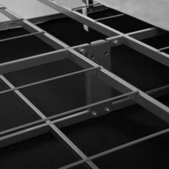 INUS No Assembly Metal Box Spring / 9 Inch White Mattress Foundation / Sturdy Metal Structure, Split King, Off-white -Delta Children Shop 518SDpVpzPS