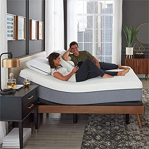 - E4 Split Head Flex Top King Size Adjustable Bed Frame Set With 12" Copper Gel Infused Memory Foam Mattress Medium Firm, 120-Night Trial 4 - E4 Split Head Flex Top King Size Adjustable Bed Frame Set With 12" Copper Gel Infused Memory Foam Mattress Medium Firm, 120-Night Trial - Image 2