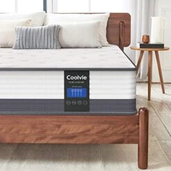 Twin Mattress, Coolvie 10 Inch Twin Size Hybrid Mattress, Twin Mattress In A Box, Individual Pocket Springs With Memory Foam Layer Provide Pain Relief Motion Isolation & Cool Sleep, 2023 New -Delta Children Shop 51CAeMkLZ9L