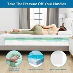 King Mattress, 8 Inch Gel Memory Foam King Size Mattress For A Cool Sleep Bed In A Box Pressure Relief, Medium Firm Mattresses CertiPUR-US Certified 20 King Mattress, 8 Inch Gel Memory Foam King Size Mattress For A Cool Sleep Bed In A Box Pressure Relief, Medium Firm Mattresses CertiPUR-US Certified -Delta Children Shop 51CEepmIn1L