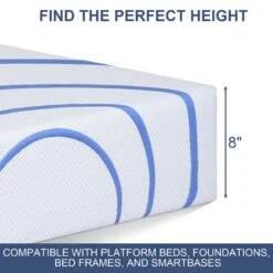 Twin Mattress 8 Inch Memory Foam Mattress, Bamboo Charcoal Gel Memory Foam Mattress In A Box, Foam Bed Mattress Medium Firm, Full Size Mattress,USA -Delta Children Shop 51CeSrlrWhL