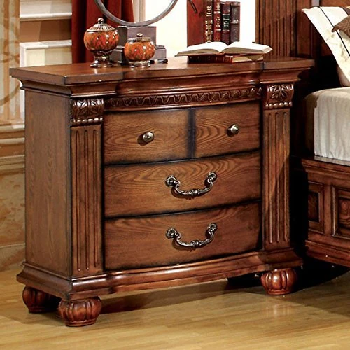 Bellagrand Traditional Style Antique Tobacco Oak Finish Cal.King Size 6-Piece Bedroom Set 6 Bellagrand Traditional Style Antique Tobacco Oak Finish Cal.King Size 6-Piece Bedroom Set - Image 4