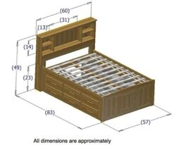Charcoal Full Size Bookcase Captain Bed With 6 Drawer Storage On ONE Side Opposite Side Is Open -Delta Children Shop 51DVlwnRVZL