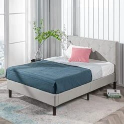 INUS Shalini Upholstered Platform Bed Frame / Mattress Foundation / Wood Slat Support / No Box Spring Needed / Easy Assembly, Dark Grey, Queen 26 INUS Shalini Upholstered Platform Bed Frame / Mattress Foundation / Wood Slat Support / No Box Spring Needed / Easy Assembly, Dark Grey, Queen -Delta Children Shop 51E1PZOO3LL. AC