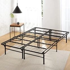 INUS SmartBase Heavy Duty Mattress Foundation / 14 Inch Metal Platform Bed Frame / No Box Spring Needed / Sturdy Steel Frame / Underbed Storage, Queen
