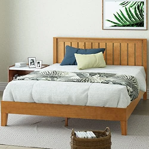 INUS Vivek Deluxe Wood Platform Bed Frame With Headboard / Wooden Slat Support / No Box Spring Needed / Easy Assembly, Queen 12 INUS Vivek Deluxe Wood Platform Bed Frame With Headboard / Wooden Slat Support / No Box Spring Needed / Easy Assembly, Queen - Image 10