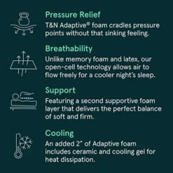 Mint Queen Mattress - Easy To Clean Removable Cover - Durable Adaptive Foam With Ceramic And Cooling Gel - CertiPUR-US - 100 Night Trial -Delta Children Shop 51I8xVfEyFL