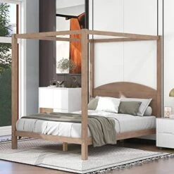 Full Size Wood Canopy Bed With Trundle And Two Nightstands, 4-Post Platform Frame Headboard, 3 Pieces Bedroom Set (Brushed White) Full Canopy Bed+2 Nightstands 30 Full Size Wood Canopy Bed With Trundle And Two Nightstands, 4-Post Platform Frame Headboard, 3 Pieces Bedroom Set (Brushed White) Full Canopy Bed+2 Nightstands -Delta Children Shop 51IaqkAVEeL. AC