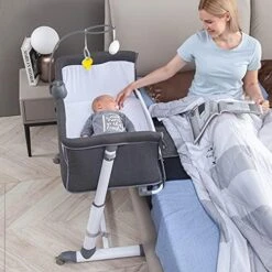 RONBEI Baby Bassinet, Bedside Sleeper Cribs,Baby Bed To Bed, Adjustable, Portable For Newborn, Infant/Baby Boy/Baby Girl 16 RONBEI Baby Bassinet, Bedside Sleeper Cribs,Baby Bed To Bed, Adjustable, Portable For Newborn, Infant/Baby Boy/Baby Girl -Delta Children Shop 51JB2Ie0ZPS. AC