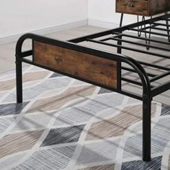 Twin Size Bed Frame With Wooden Headboard And Footboard, Mattress Foundation/Platform With Strong Metal Slats And Anti-Slip Support, No Box Spring Needed/Noise Free, Metal Wood Head Board -Delta Children Shop 51K656QfoHL