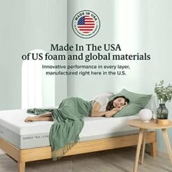 INUS 12 Inch Green Tea Luxe Memory Foam Mattress / Pressure Relieving / CertiPUR-US Certified / Bed-in-a-Box / All-New / Made In USA, Queen -Delta Children Shop 51K8Y6M7UsL