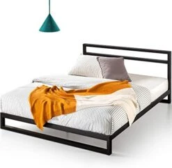 INUS Trisha Metal Platforma Bed Frame / Wood Slat Support / No Box Spring Needed / Easy Assembly, Queen -Delta Children Shop 51Ko4i88xlL. AC