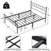 Queen Size Metal Bed Frame With Headboard, Large Storage Space Under The Bed, Heavy Duty Easy Assembly 2 Queen Size Metal Bed Frame With Headboard, Large Storage Space Under The Bed, Heavy Duty Easy Assembly -Delta Children Shop 51KtNqXtg7L