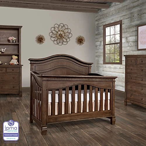 Evolur Cheyenne 5 In 1 Full Panel Convertible Crib In Antique Brown 7 Evolur Cheyenne 5 In 1 Full Panel Convertible Crib In Antique Brown - Image 5