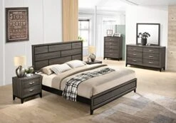 Stout Panel King Size Bedroom Set With Bed, Dresser, Mirror, 2 Night Stands, Chest, Grey -Delta Children Shop 51LIBaUHw0L