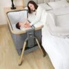 AMKE Bedside Sleeper For Baby,35s Quick Assemble Crib With Storage Basket,Portable Bassinets For Safe Co-Sleeping, Adjustable Bed For Infant Newborn 2 AMKE Bedside Sleeper For Baby,35s Quick Assemble Crib With Storage Basket,Portable Bassinets For Safe Co-Sleeping, Adjustable Bed For Infant Newborn -Delta Children Shop 51LTcGheEAL